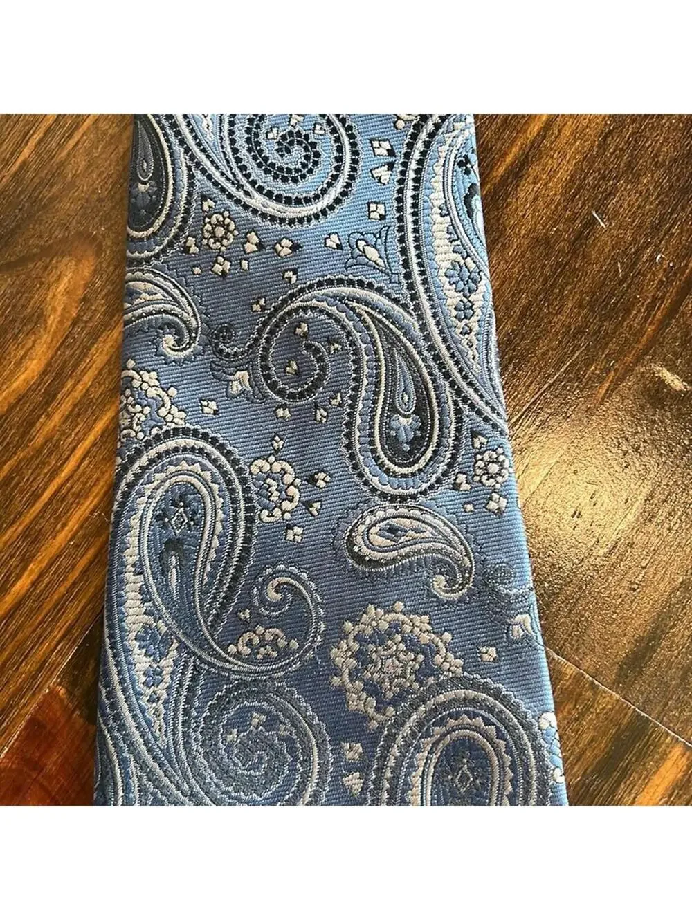 Dino Valente | Men’s Blue & Silver Dress Tie | 3.5